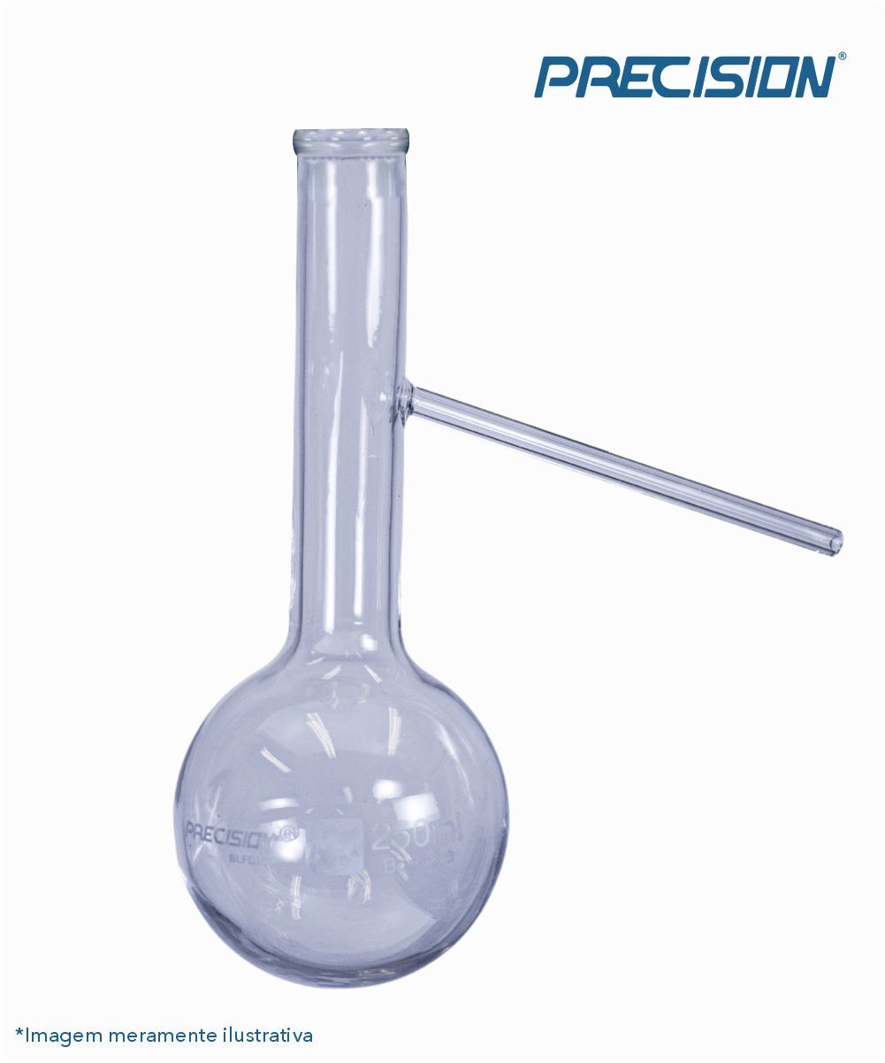 Balão de destilação fundo redondo com saída lateral 1000mL